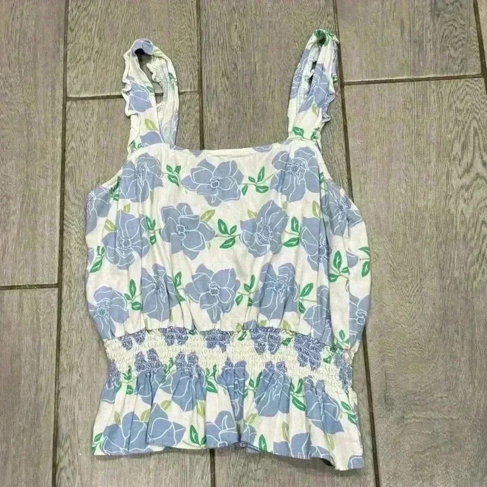 Draper James RSVP Sleeveless Peplum Top Size Medium - Picture 4 of 6